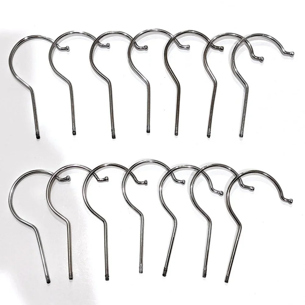 26 Screw-In Hooks Stainless Steel Metal Cup Screw Hooks Set of 26 Pcs